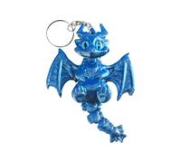 Porte-clés détaillé de dragon occidental imprimé en 3D avec aile articulée et accessoires de porte-clés faits à la main Figurine de dragon réglable