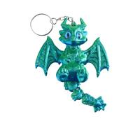 Porte-clés détaillé de dragon occidental imprimé en 3D avec aile articulée et accessoires de porte-clés faits à la main Figurine de dragon réglable