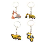 Porte-Clés D'Excavatrice 4 Pièces, Pendentifs D'Excavatrice De Dessin Animé, Pendentifs en Métal Créatifs, Porte-Clés pour Hommes, Porte-Clés Personnalisés Intéressants