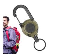 Porte-clés d'extérieur - Extensible, Support en Fil d'acier | Porte-Badge rétractable, Cordon de Traction Anti-Perte avec sécurisé pour Lampe de Poche et équipement de sécurité pour