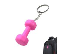 Porte-clés d'haltères, porte-clés avec barre | Ornements de sac à dos avec barre - Porte-clés avec pendentif d'exercices pour femmes, porte-clés, beau design de gym de musculation, rose,