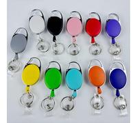 Porte-Clés D'Identification Rétractable 6 Pièces, Matériau De Coque Robuste, Structure Extensible Lisse, Gestion des Raccourcis Clavier D'Identification, Outils De Bureau Portables.