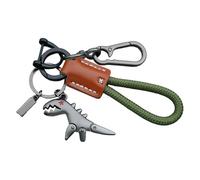 Porte-clés dinosaure pour sac à dos - Joli breloque dinosaure de dessin animé - Accessoire de mode pour bureau, voiture, sac à main, cartable, usage quotidien, fête, Saint-Valentin, Halloween, marron