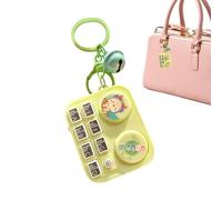 Porte-clés d'instruments de musique, porte-clés d'instruments de musique, pendentif pour clé de voiture DJ avec lumière et musique, petit ornement, porte-clés, pendentif de sac, breloque de clé, 01