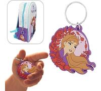 Porte-clés Disney en caoutchouc, 7 cm, icône de la Reine des Neiges, 1 porte-clés avec visage d'Anna, taille unique