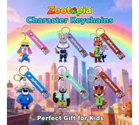 Porte-clés Disney Zootopia, mignon en plastique ABS, convient pour toutes les saisons Porte-clés en peluche [Lapin policier],Porte-clés en peluche [Meilleur partenaire],Porte-clés en peluche [Cool Nic