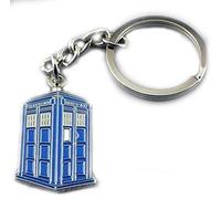 Porte-clés Doctor Who en métal émaillé Tardis de la série Doctor Who.