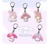 Porte-Clés Double Face En Acrylique Pour Fille, Jouet En Peluche Avec Ma Mélodie, Cannelle, Kawaii