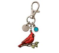 Porte-clés doux petit oiseau rouge, Design Unique fait à la main pour décorer les clés, sacs à main ou bagages, porte-clés Unique