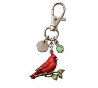 Porte-clés doux petit oiseau rouge, Design Unique fait à la main pour décorer les clés, sacs à main ou bagages, porte-clés Unique
