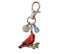 Porte-clés doux petit oiseau rouge, Design Unique fait à la main pour décorer les clés, sacs à main ou bagages, porte-clés Unique