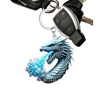 Porte-clés Dragon | Accessoire Avec De Créature Mythique | Porte-clés De Collection Fantaisie Unique Pour Hommes, Femmes, Adolescents Et Amis | Pendentif Créatif Et Novateur Pour Sac, Sac À