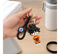 Porte-clés Dragon Ball Son Goku, breloque de sac esthétique & accessoire pour sacs à dos, convient pour l'utilisation quotidienne à l'école et comme cadeau de rentrée scolaire Alliage de zinc