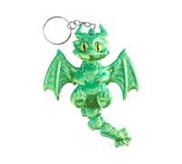 Porte-clés Dragon occidental imprimé en 3D avec articulations mobiles pour et collectionneurs, porte-clés à ailes flexibles, Figurine de Dragon réglable