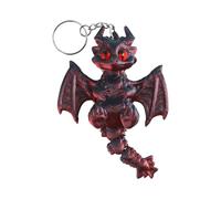 Porte-clés Dragon occidental imprimé en 3D détaillé avec aile et articulées accessoires de porte-clés faits à la main porte-clés Dragon