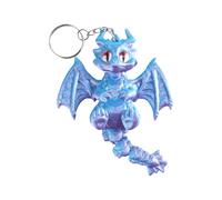 Porte-clés Dragon occidental imprimé en 3D détaillé avec aile et articulées accessoires de porte-clés faits à la main porte-clés Dragon