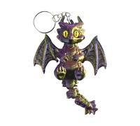 Porte-clés Dragon occidental imprimé en 3D détaillé avec aile et articulées accessoires de porte-clés faits à la main porte-clés Dragon