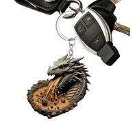 Porte-clés dragon respirant - Charme dragon en acrylique, figurine de collection créative | Parfait pour femmes, hommes, la famille, amis, camarades de classe, nouveauté souvenir pour