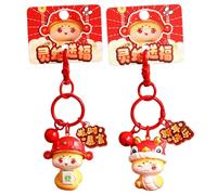 Porte-clés du Nouvel An chinois 2025,Porte-clés serpent du Nouvel An chinois - Année du porte-clés pendentif porte-bonheur serpent chinois - Porte-clés serpent chinois Feng Shui, nouvel an du serpent,