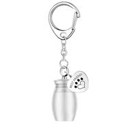 Porte-clés d'urne pour animaux de compagnie, porte-clés d'urne de crémation pour animaux de compagnie,Porte-clés pour chien, cylindre de crémation, souvenir | Porte-clés pendentif commémoratif avec em