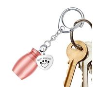 Porte-clés d'urne pour animaux de compagnie, porte-clés d'urne de crémation pour animaux de compagnie,Porte-clés d'urne pour la crémation de souvenir de cylindre de cendres - Porte-clés souvenir pour