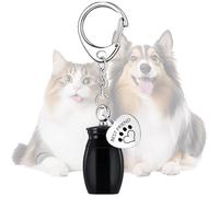 Porte-clés d'urne pour animaux de compagnie pour cendres, porte-clés d'urne pour animaux de compagnie | Porte-clés d'urne pour la crémation de souvenir de cylindre de cendres - Cendres de crémation de