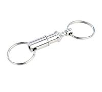 Porte-clés - Easyclip - Argenté - 2 anneaux séparables - Longueur 8cm - Poids 14g