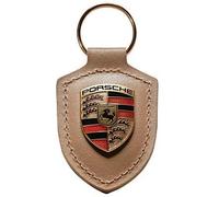 Porte-clés écusson Porsche authentique (beige)
