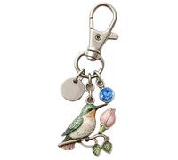 Porte-clés « Ein bisschen für dich », personnalisable, avec initiales, avec pierres de naissance, carte de vœux, cadeau de fête des mères, pour maman (C, A)