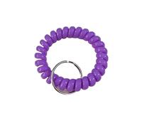 Porte-clés élastique en spirale Bracelet en spirale extensible multicolore plastique, porte-clés à bobine de poignet, for étiquette numérique, Badge d'identification piscine Sport(K)