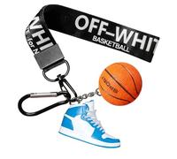 Porte-clés élégant avec mini baskets et cordon, excellent cadeau pour les amis, les enfants, la famille (Blue)