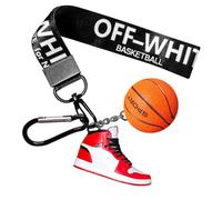 Porte-clés élégant avec mini baskets et cordon, excellent cadeau pour les amis, les enfants, la famille (RedWhite)