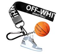 Porte-clés élégant avec mini baskets et cordon, excellent cadeau pour les amis, les enfants, la famille (Grey)