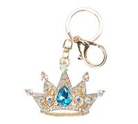 Porte-clés élégant couronne, strass porte-clés forme couronne porte-clés cristal Bling avec fermoir pour porte-clés, sac à main, sac à dos, sac à main(#1)