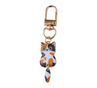Porte-clés élégant en alliage avec pendentif en métal robuste imprimé pour sac à dos fermeture éclair ou cadeau bijoux uniques, a, taille unique