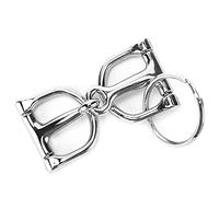 Porte-clés élégant en Argent avec Anneau en D, Mors de Cheval en Alliage de Zinc Exquis pour Coupe-Ongles