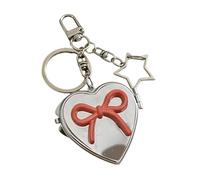 Porte-clés élégant en métal en forme de papillon en forme de cœur, accessoires de sac à main pour femmes et filles, décoration de sac à main, porte-clés tendance en verre, a, taille unique