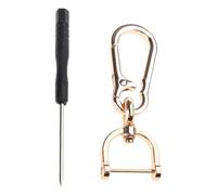 Porte-clés élégant en métal multifonction avec mousqueton - Porte-clés fonctionnel - Fermoir rotatif - Anneaux amovibles