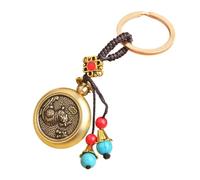 Porte-clés élégant en métal sur le thème du zodiaque - Ornement unique en laiton - Texture en laiton - Convient pour les fêtes et le quotidien