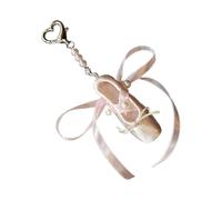 Porte-clés élégant inspiré du ballet, matériaux souples avec ruban de perles, accessoire de mode pour un usage quotidien, breloque en ruban de perles