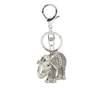 Porte-clés éléphant Galvanoplastie Porte-clés Mignon Soudure sans Couture pour Anniversaire Anniversaire Saint Valentin (Argent)