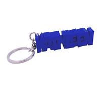 Porte-clés en 3D prénom ou texte personnalisé - idée cadeau originale - Fabriqué en France - Anneau de 20 mm pour accrocher vos clefs (Bleu fonçé)
