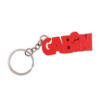 Porte-clés en 3D prénom ou Texte personnalisé - idée Cadeau Originale - Fabriqué en France - Anneau de 20 mm pour accrocher Vos clefs (Rouge)