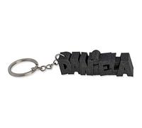 Porte-clés en 3D prénom ou Texte personnalisé - idée Cadeau Originale - Fabriqué en France - Anneau de 20 mm pour accrocher Vos clefs (Gris Anthracite)