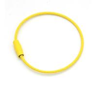 Porte-clés en acier inoxydable 100 pièces de porte-clés en fil d'acier inoxydable, corde circulaire, boucle câble for l'extérieur(Yellow)