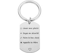 Porte - clés en Acier Inoxydable, Nouveau Conducteur ou Graduation Porte Clés Cadeau, Cade au d'anniversaire, Cadea u de Maman pour Son Fils