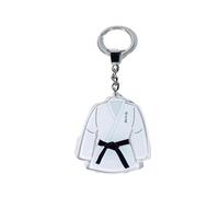 Porte-clés en acrylique inspiré du karaté traditionnel, sacs de sport, styles d ' uniforme d ' entraînement, accessoire de porte-clés pour artistes martiaux, pendentif porte-clés