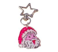 Porte-clés en acrylique multicolore avec pendentif Père Noël, décoration tendance sur le thème de Noël pour sacs, décorations de Père Noël, taille unique, Comme décrit, Comme décrit.