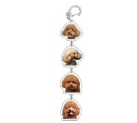 Porte-clés en acrylique, pendentif chien, chaîne d'animaux, anneau pour animaux de compagnie, stylo, chaîne, élégant, sac, pendentif, couple, cadeau de mode, フリーサイズ