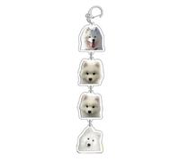 Porte-clés en acrylique, pendentif de chien, chaîne d'animaux, anneau pour animaux de compagnie, stylo, chaîne, élégant, sac, pendentif, couple, cadeau de mode, cadeau